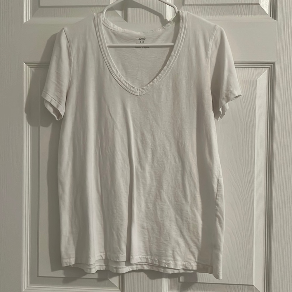 Aerie White Oversized T - size small